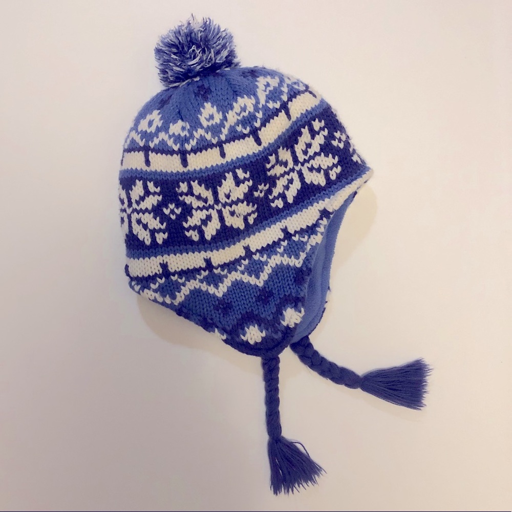 L.L.Bean Girls Fleece Lined Winter Hat - EUC